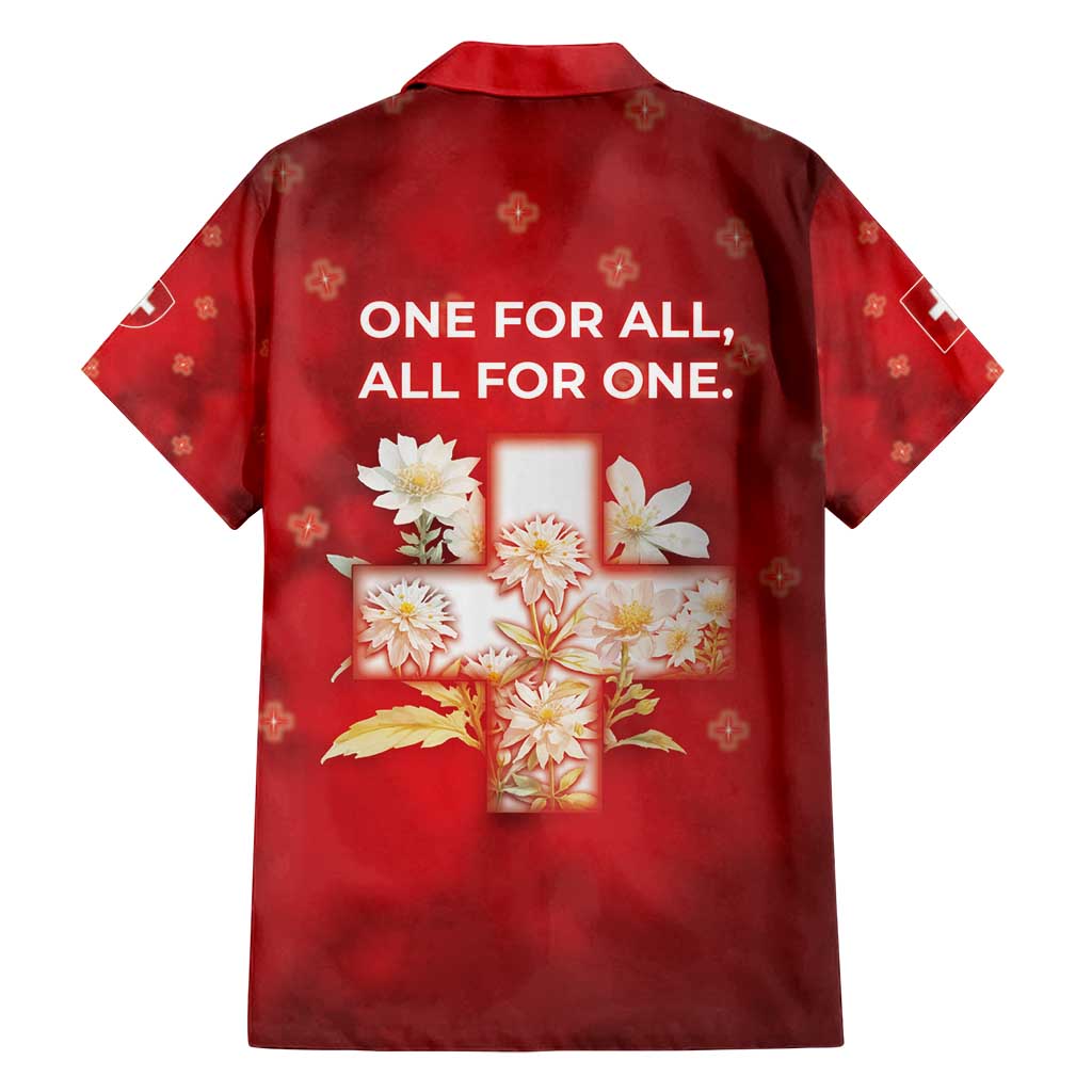 Switzerland Family Matching Off Shoulder Short Dress and Hawaiian Shirt One For All All For One - Wonder Print Shop