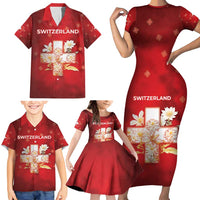 Switzerland Family Matching Short Sleeve Bodycon Dress and Hawaiian Shirt One For All All For One - Wonder Print Shop