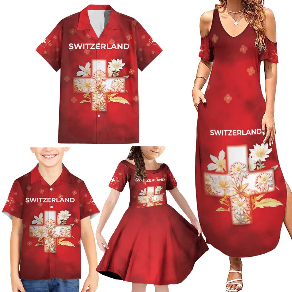 Switzerland Family Matching Summer Maxi Dress and Hawaiian Shirt One For All All For One - Wonder Print Shop