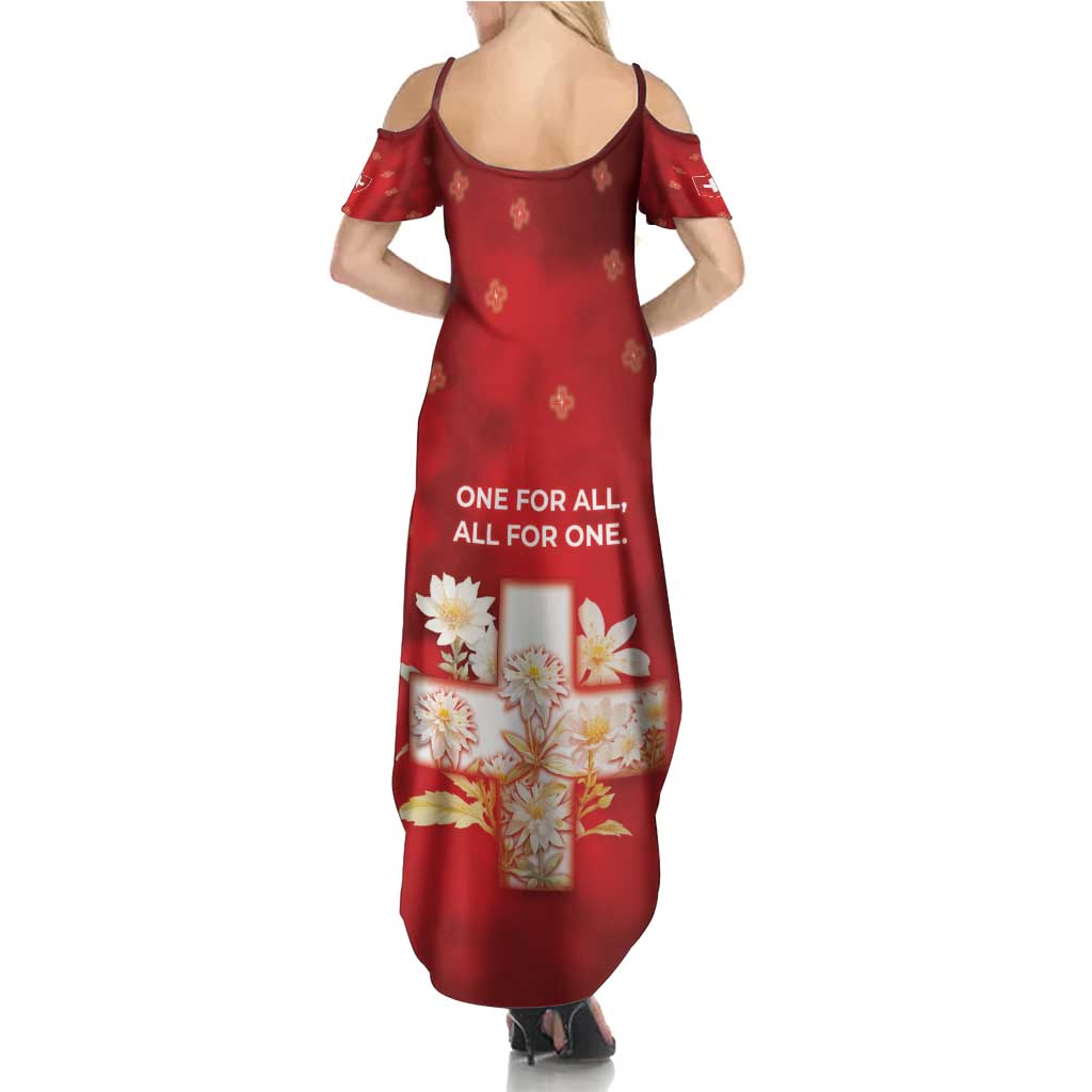 Switzerland Family Matching Summer Maxi Dress and Hawaiian Shirt One For All All For One - Wonder Print Shop