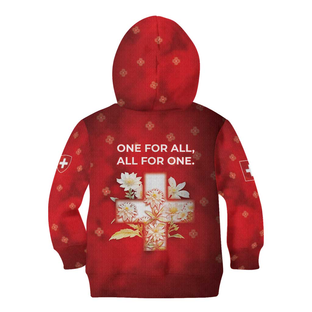 Switzerland Kid Hoodie One For All All For One - Wonder Print Shop