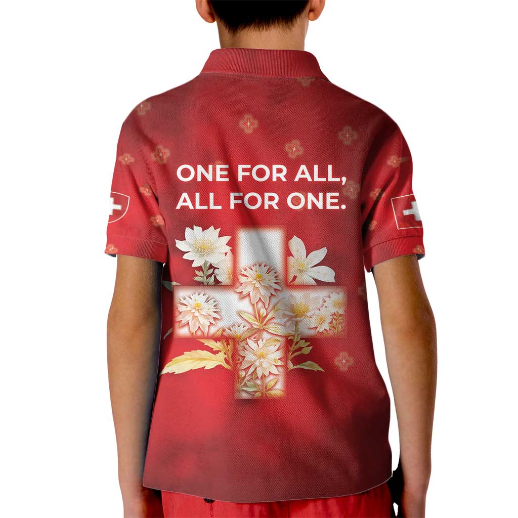 Switzerland Kid Polo Shirt One For All All For One - Wonder Print Shop