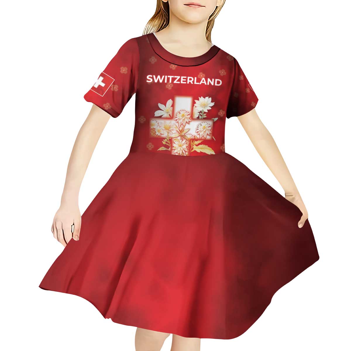 Switzerland Kid Short Sleeve Dress One For All All For One - Wonder Print Shop