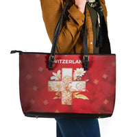 Switzerland Leather Tote Bag One For All All For One - Wonder Print Shop