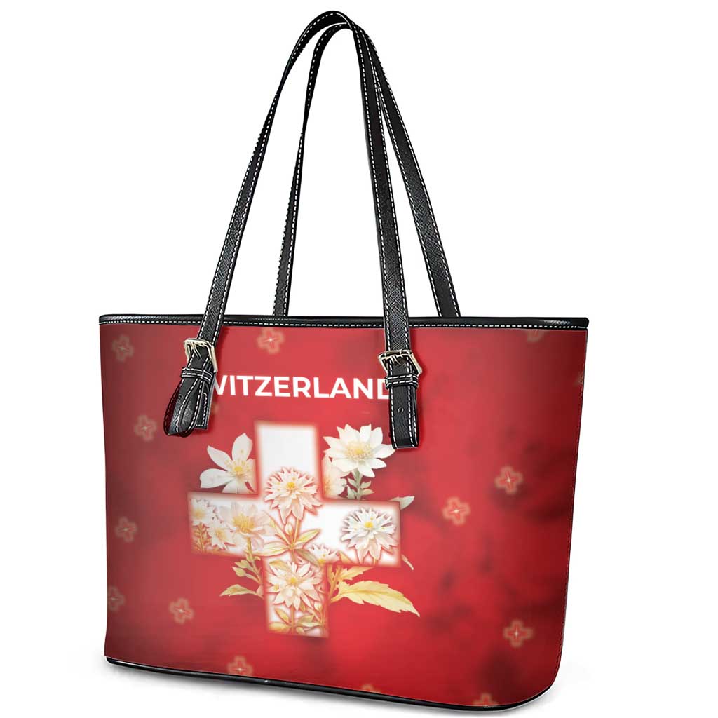 Switzerland Leather Tote Bag One For All All For One - Wonder Print Shop
