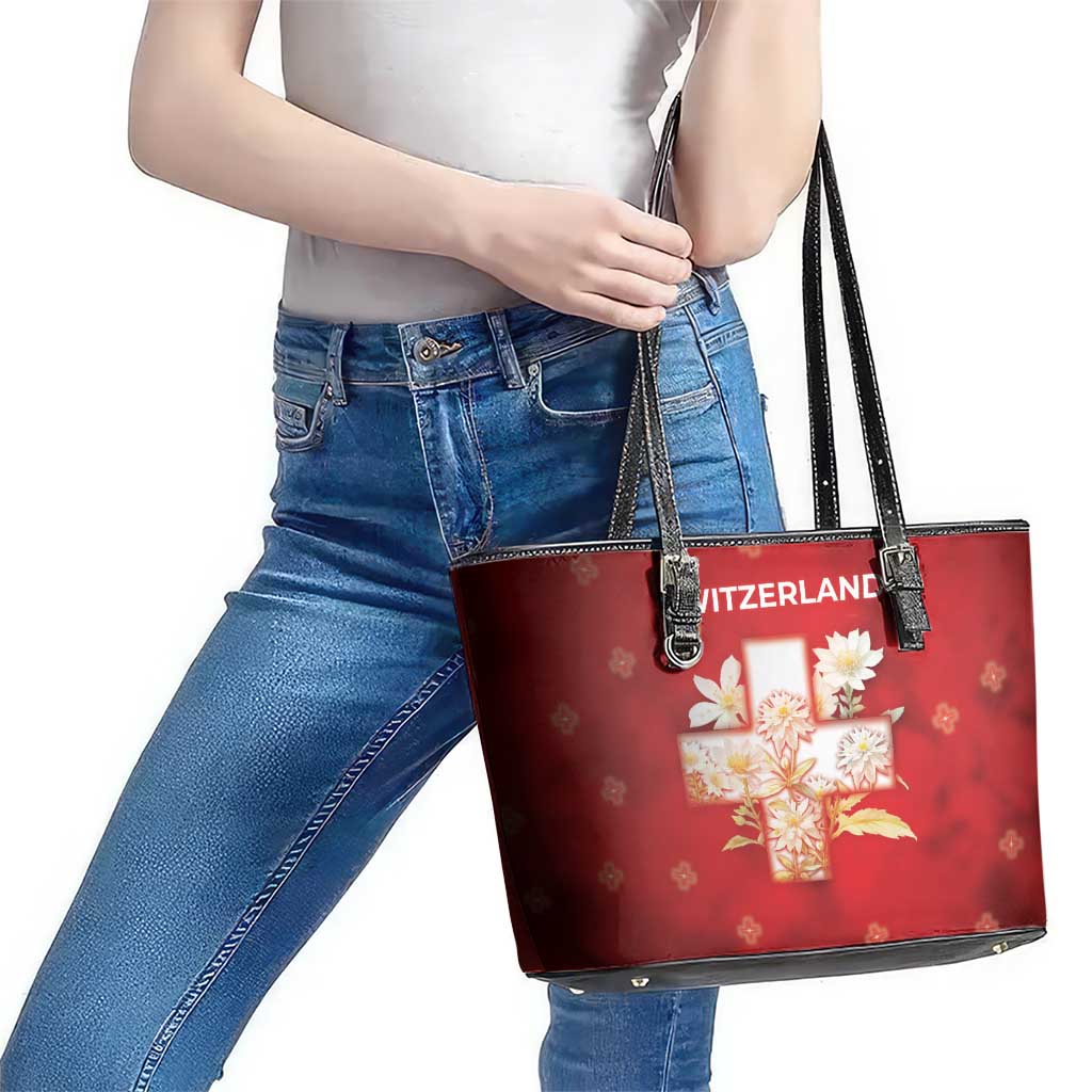 Switzerland Leather Tote Bag One For All All For One - Wonder Print Shop