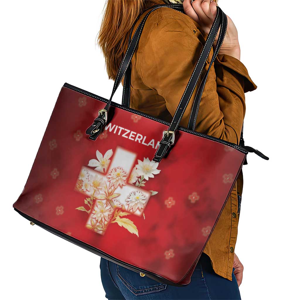 Switzerland Leather Tote Bag One For All All For One - Wonder Print Shop