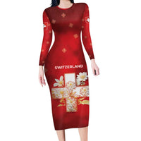Switzerland Long Sleeve Bodycon Dress One For All All For One - Wonder Print Shop