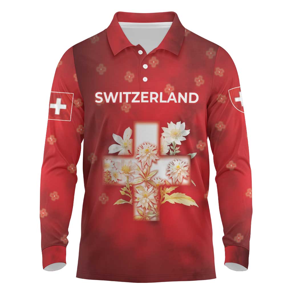 Switzerland Long Sleeve Polo Shirt One For All All For One - Wonder Print Shop