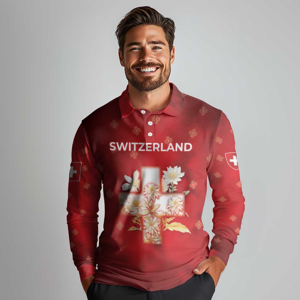 Switzerland Long Sleeve Polo Shirt One For All All For One - Wonder Print Shop