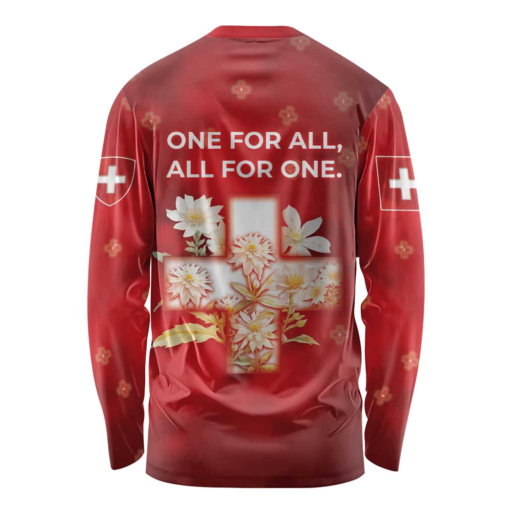 Switzerland Long Sleeve Shirt One For All All For One - Wonder Print Shop