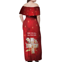 Switzerland Off Shoulder Maxi Dress One For All All For One - Wonder Print Shop