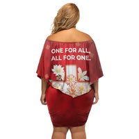 Switzerland Off Shoulder Short Dress One For All All For One - Wonder Print Shop