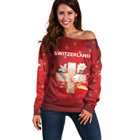 Switzerland Off Shoulder Sweater One For All All For One - Wonder Print Shop