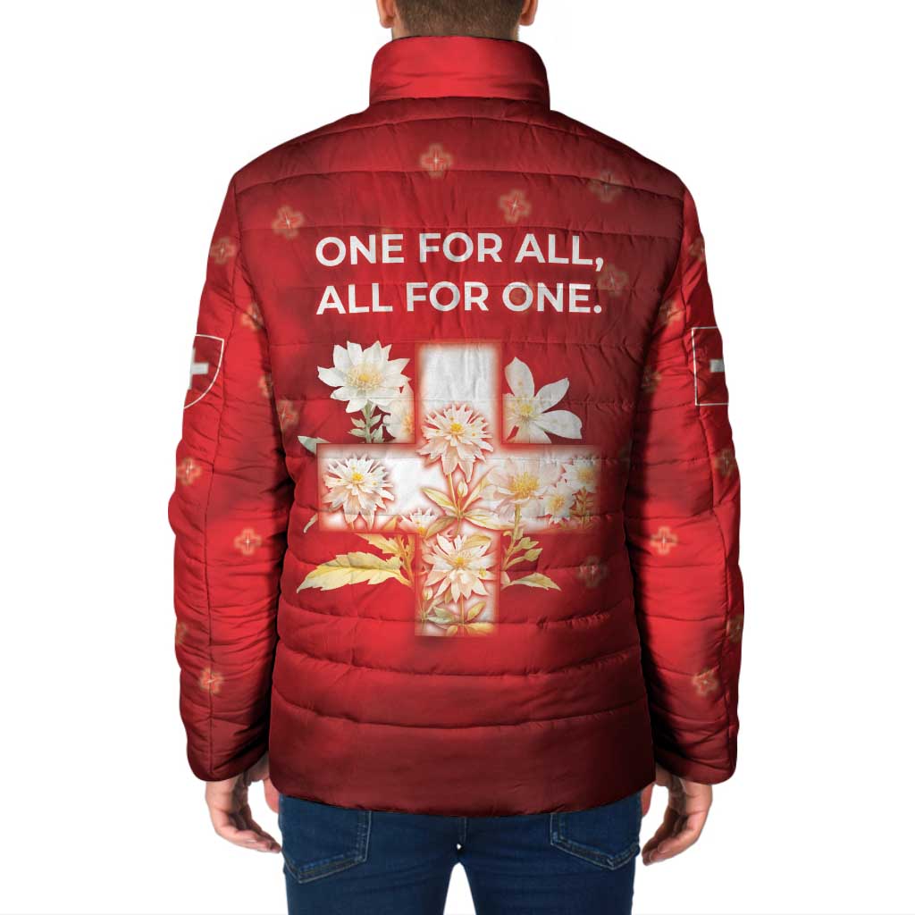 Switzerland Padded Jacket One For All All For One - Wonder Print Shop