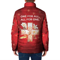 Switzerland Padded Jacket One For All All For One - Wonder Print Shop