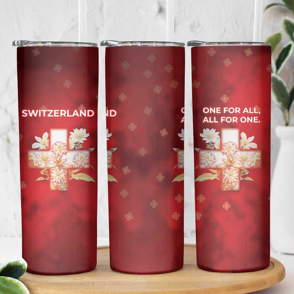 Switzerland Skinny Tumbler One For All All For One - Wonder Print Shop