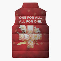 Switzerland Sleeveless Puffer Jacket One For All All For One - Wonder Print Shop