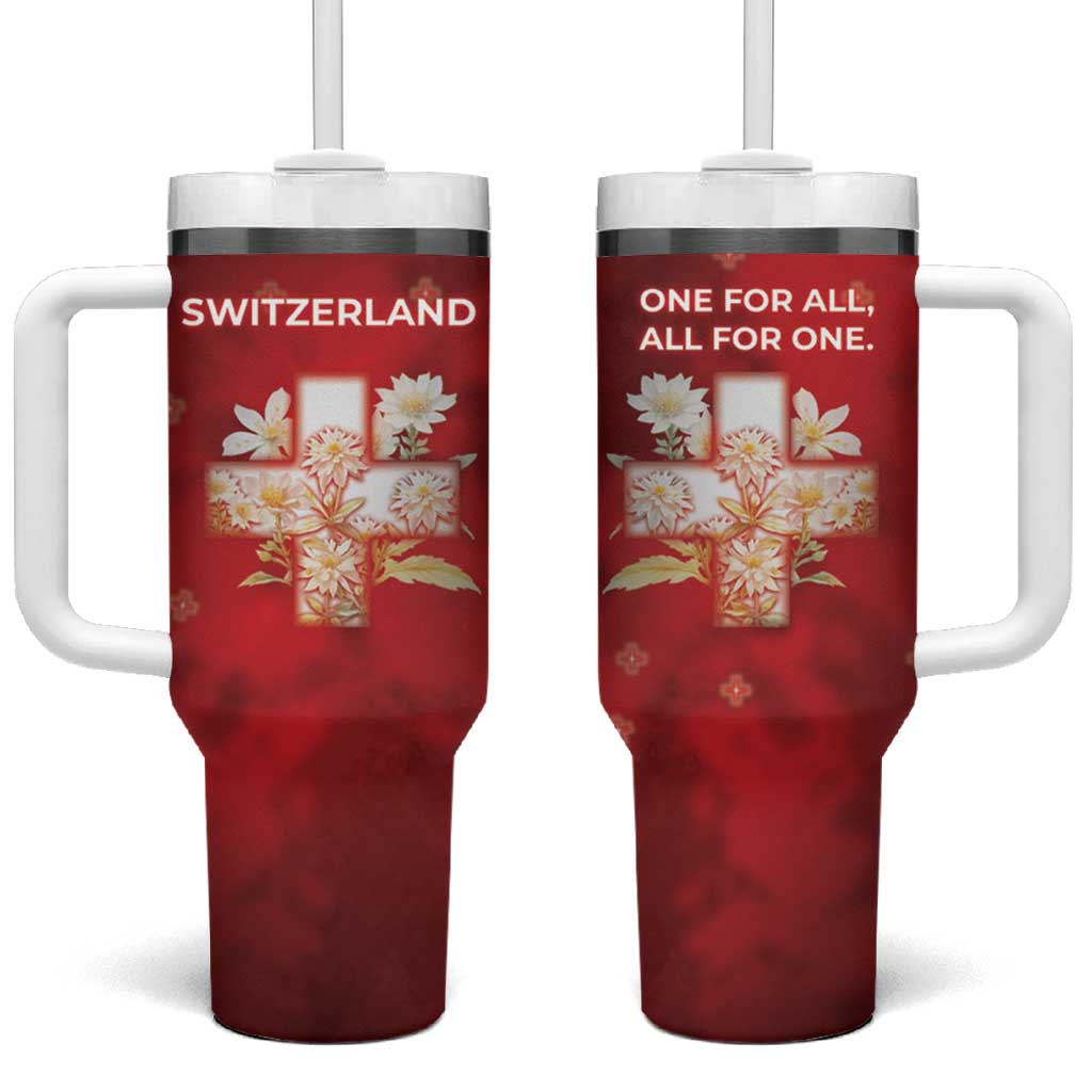 Switzerland Tumbler With Handle One For All All For One - Wonder Print Shop