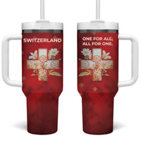 Switzerland Tumbler With Handle One For All All For One - Wonder Print Shop