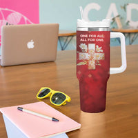 Switzerland Tumbler With Handle One For All All For One - Wonder Print Shop