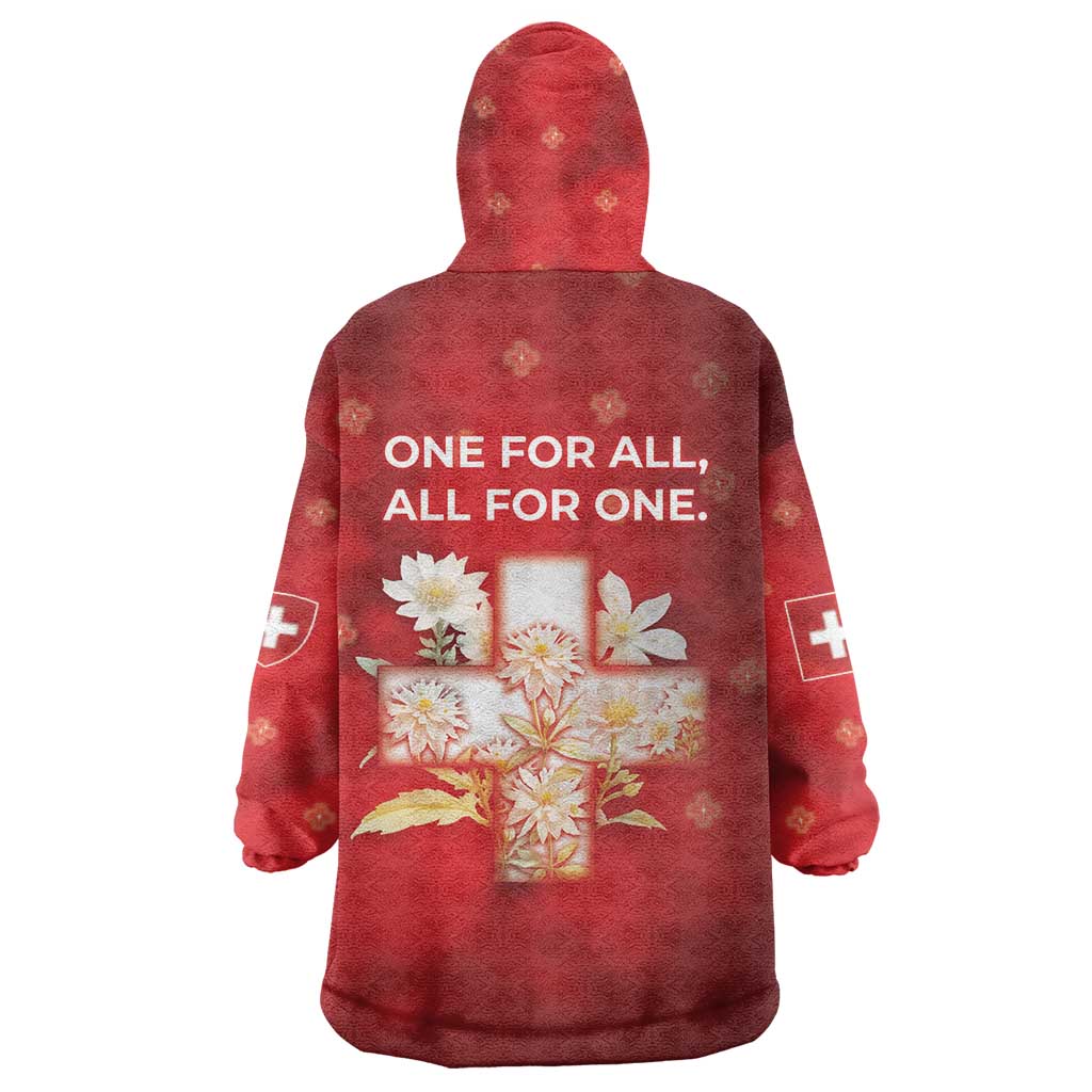 Switzerland Wearable Blanket Hoodie One For All All For One - Wonder Print Shop