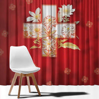 Switzerland Window Curtain One For All All For One - Wonder Print Shop
