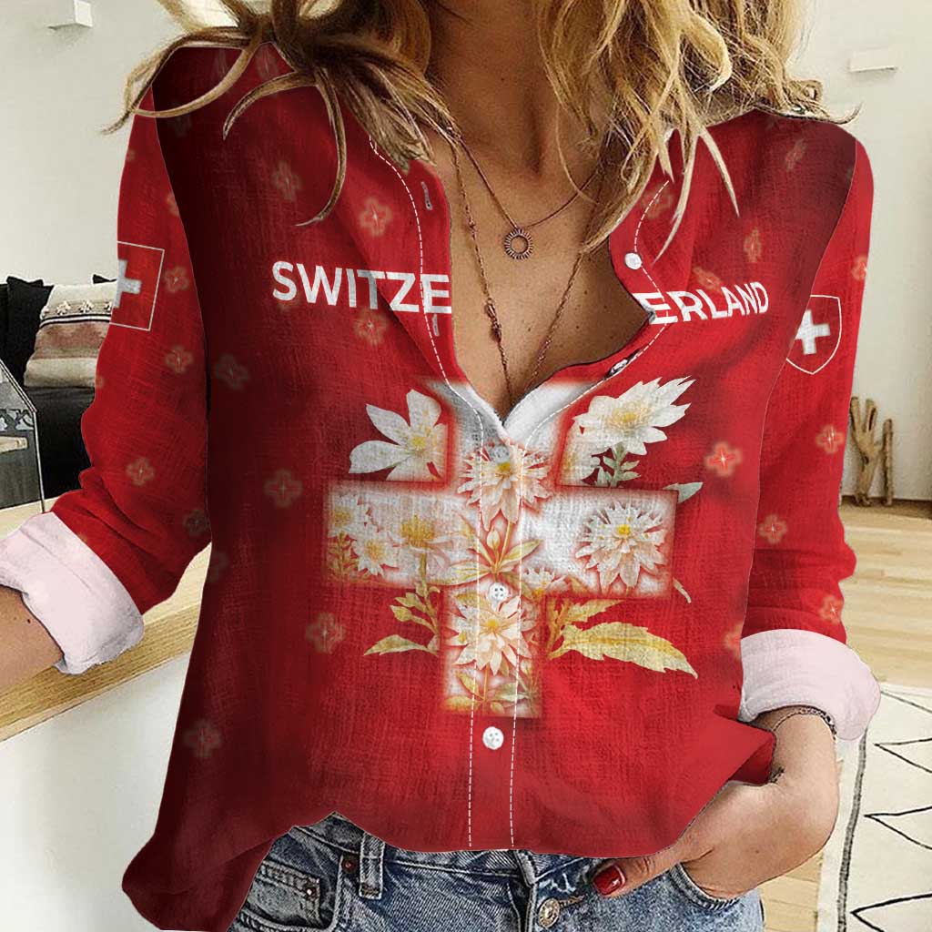 Switzerland Women Casual Shirt One For All All For One - Wonder Print Shop