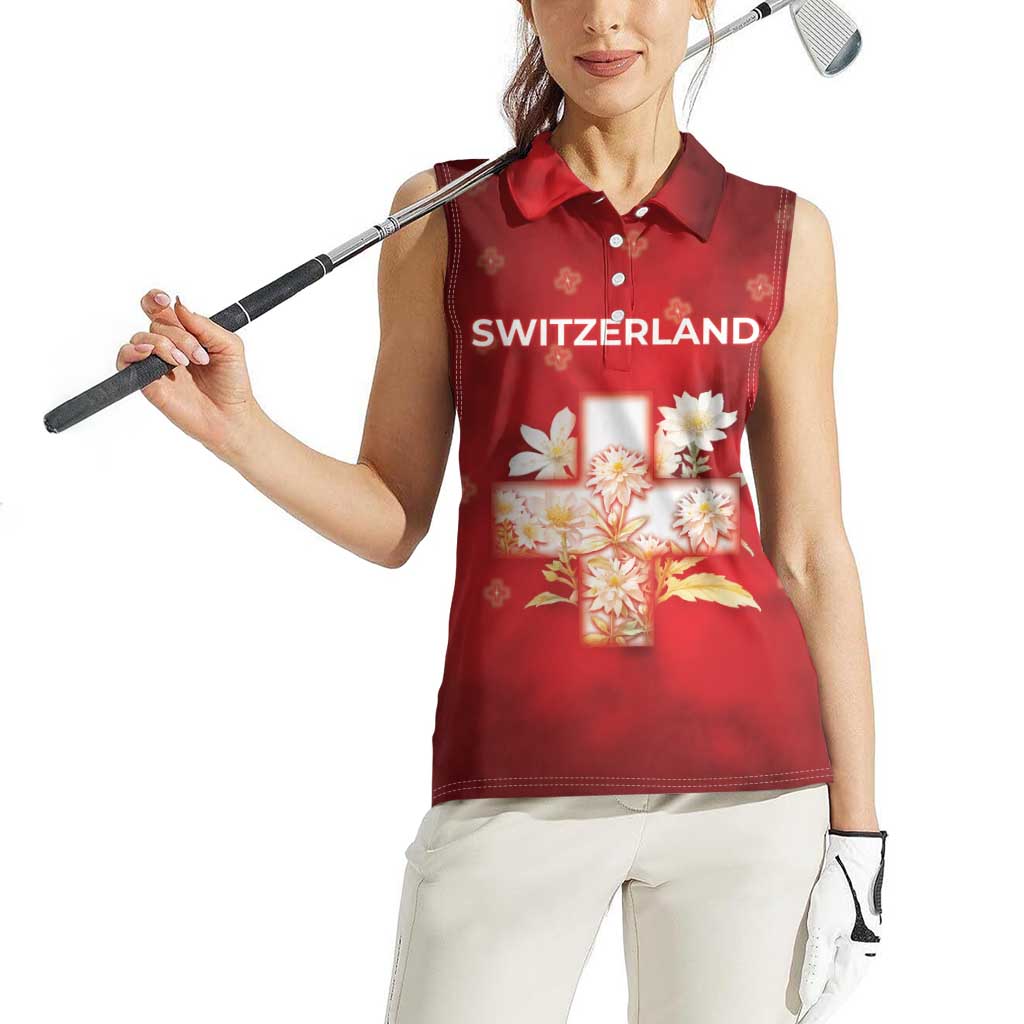 Switzerland Women Sleeveless Polo Shirt One For All All For One - Wonder Print Shop