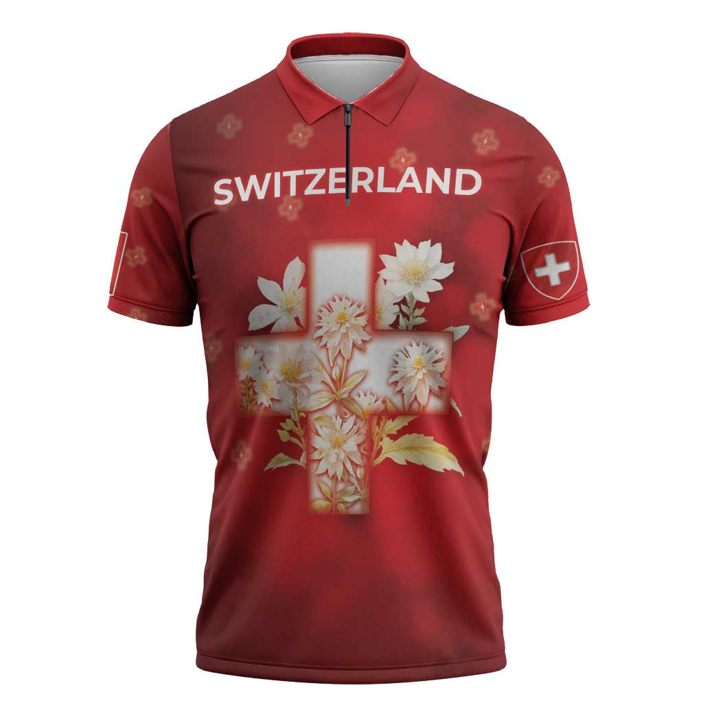 Switzerland Zipper Polo Shirt One For All All For One - Wonder Print Shop