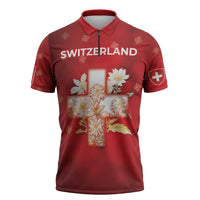 Switzerland Zipper Polo Shirt One For All All For One - Wonder Print Shop
