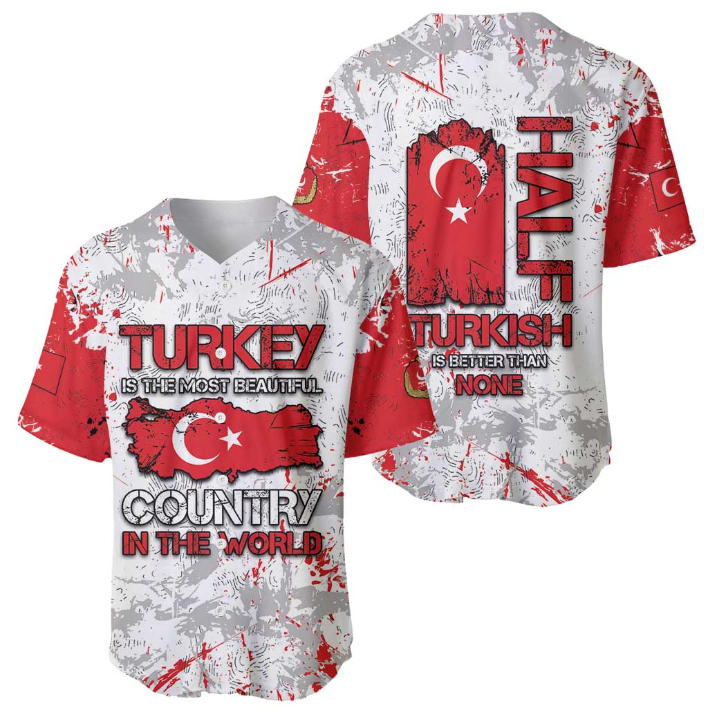 Turkey Baseball Jersey Half Turkish Is Better Than None - Wonder Print Shop