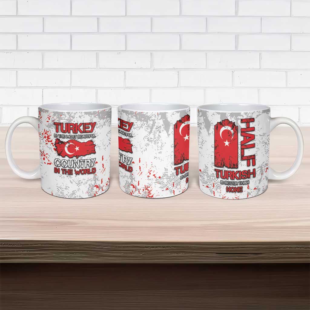 Turkey Ceramic Mug Half Turkish Is Better Than None - Wonder Print Shop