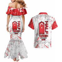 Turkey Couples Matching Mermaid Dress and Hawaiian Shirt Half Turkish Is Better Than None - Wonder Print Shop