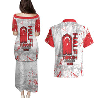 Turkey Couples Matching Puletasi and Hawaiian Shirt Half Turkish Is Better Than None - Wonder Print Shop