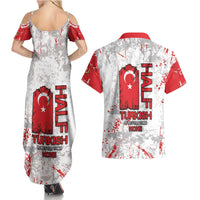 Turkey Couples Matching Summer Maxi Dress and Hawaiian Shirt Half Turkish Is Better Than None - Wonder Print Shop