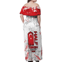 Turkey Family Matching Off Shoulder Maxi Dress and Hawaiian Shirt Half Turkish Is Better Than None - Wonder Print Shop
