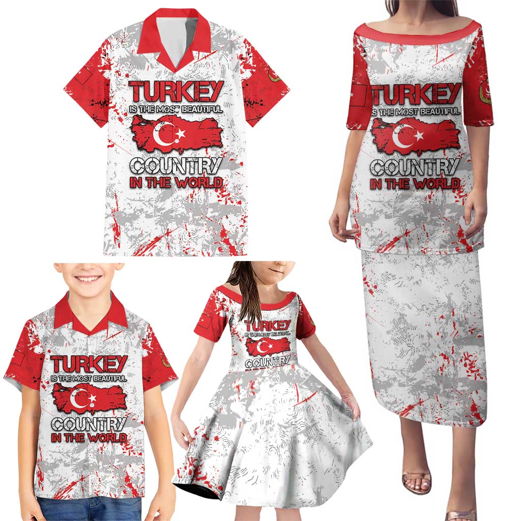 Turkey Family Matching Puletasi and Hawaiian Shirt Half Turkish Is Better Than None - Wonder Print Shop