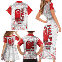 Turkey Family Matching Short Sleeve Bodycon Dress and Hawaiian Shirt Half Turkish Is Better Than None - Wonder Print Shop