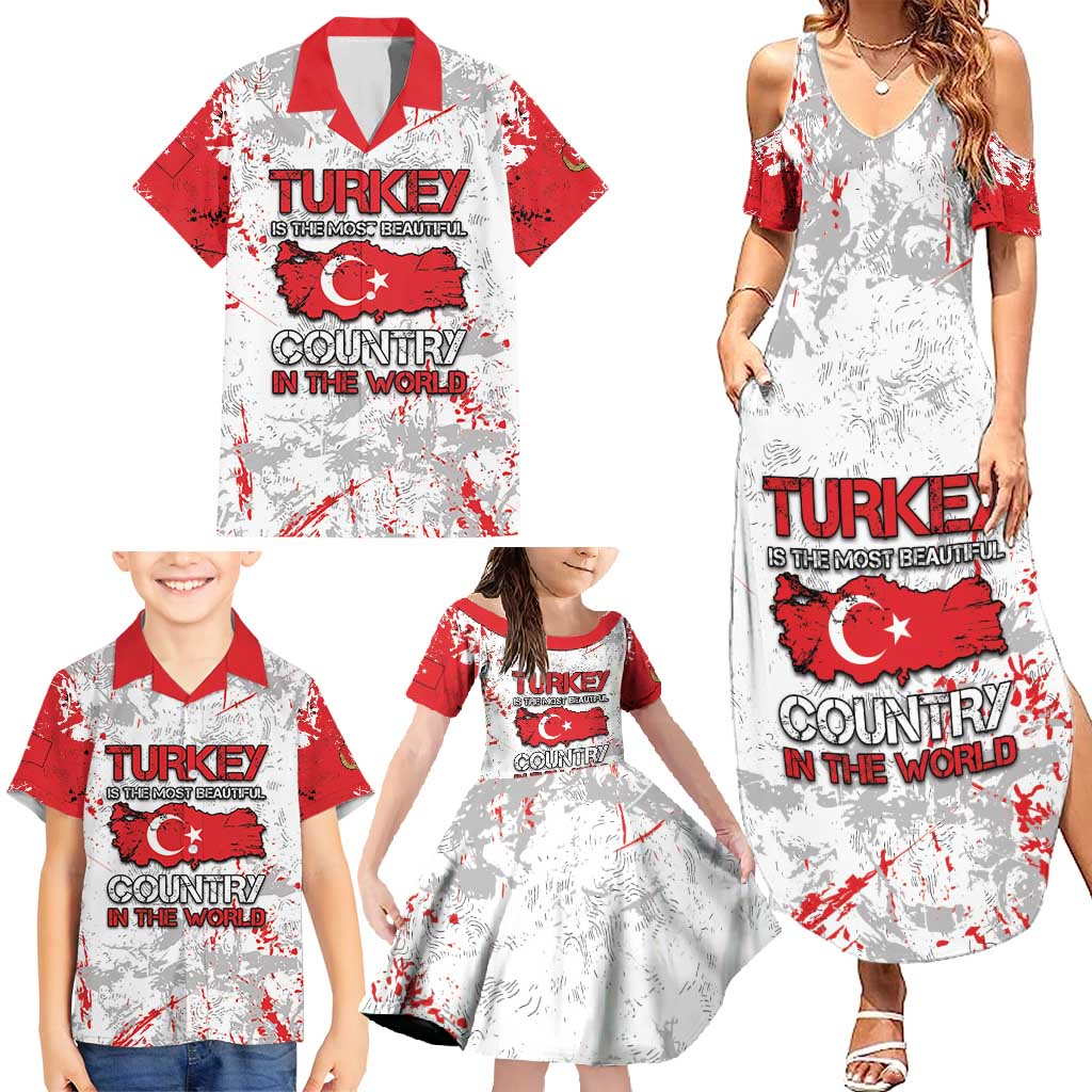 Turkey Family Matching Summer Maxi Dress and Hawaiian Shirt Half Turkish Is Better Than None - Wonder Print Shop