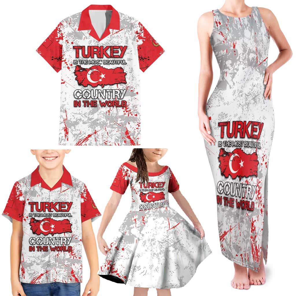 Turkey Family Matching Tank Maxi Dress and Hawaiian Shirt Half Turkish Is Better Than None - Wonder Print Shop