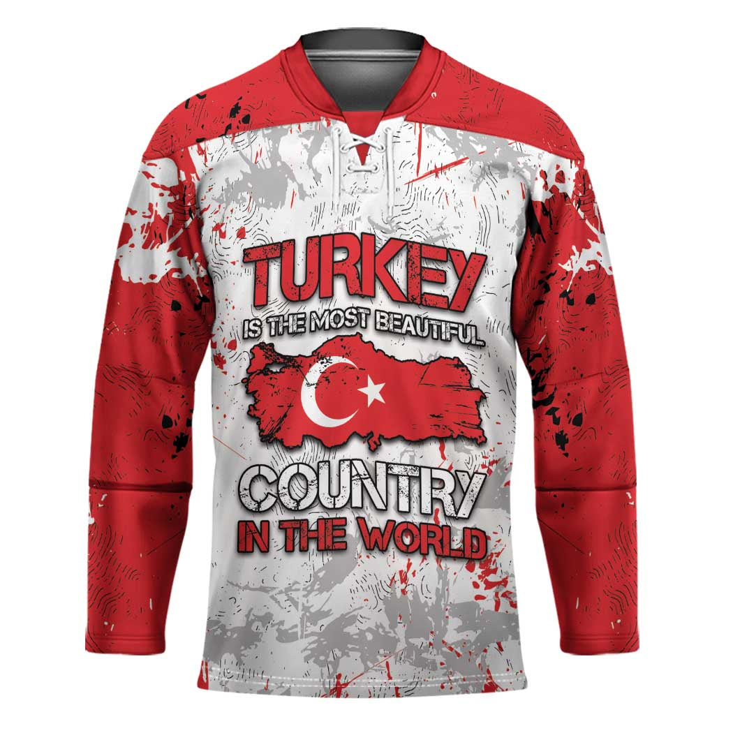 Turkey Hockey Jersey Half Turkish Is Better Than None - Wonder Print Shop