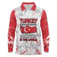 Turkey Long Sleeve Polo Shirt Half Turkish Is Better Than None - Wonder Print Shop