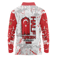 Turkey Long Sleeve Polo Shirt Half Turkish Is Better Than None - Wonder Print Shop