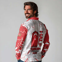 Turkey Long Sleeve Polo Shirt Half Turkish Is Better Than None - Wonder Print Shop