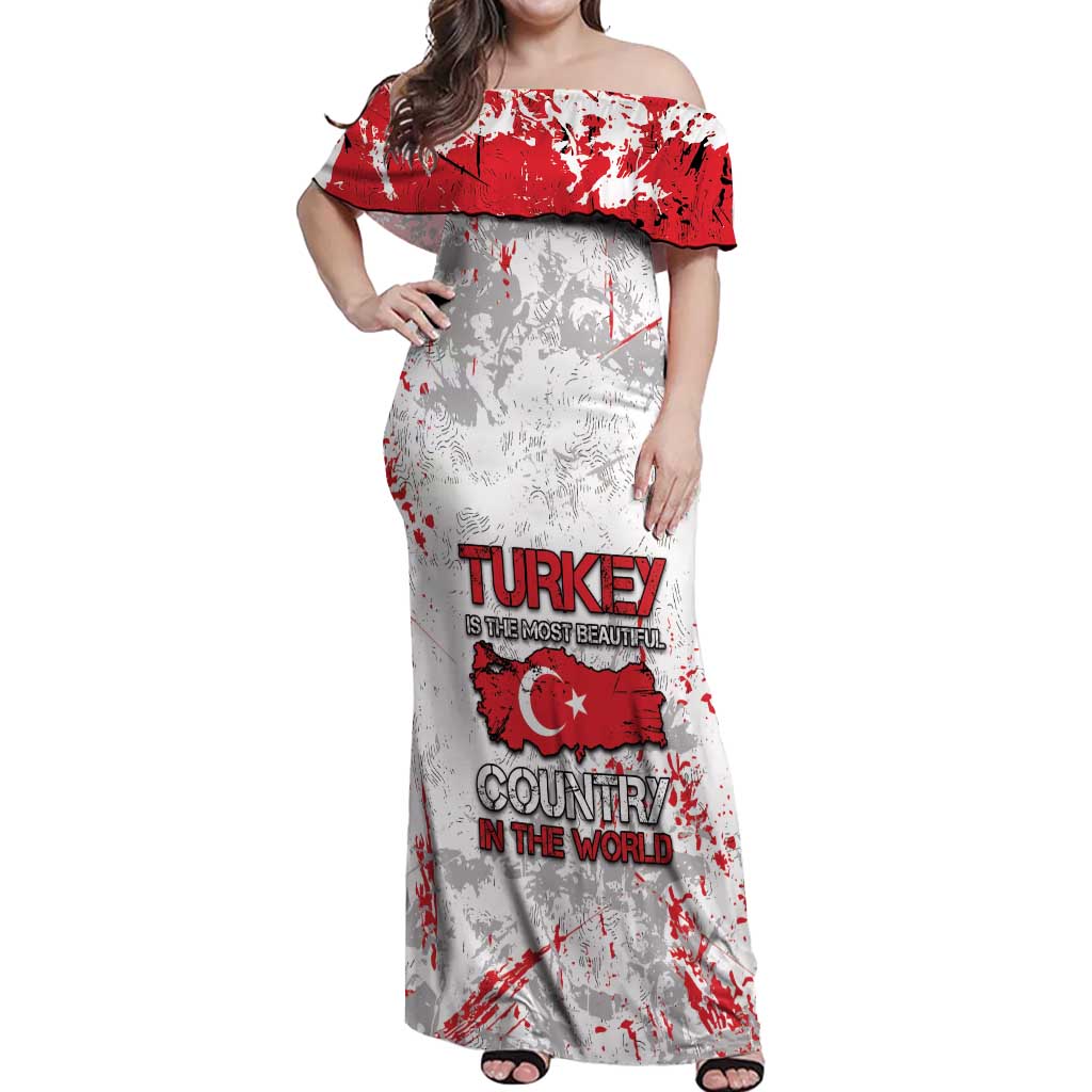 Turkey Off Shoulder Maxi Dress Half Turkish Is Better Than None - Wonder Print Shop