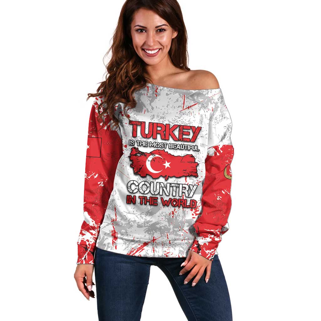 Turkey Off Shoulder Sweater Half Turkish Is Better Than None - Wonder Print Shop
