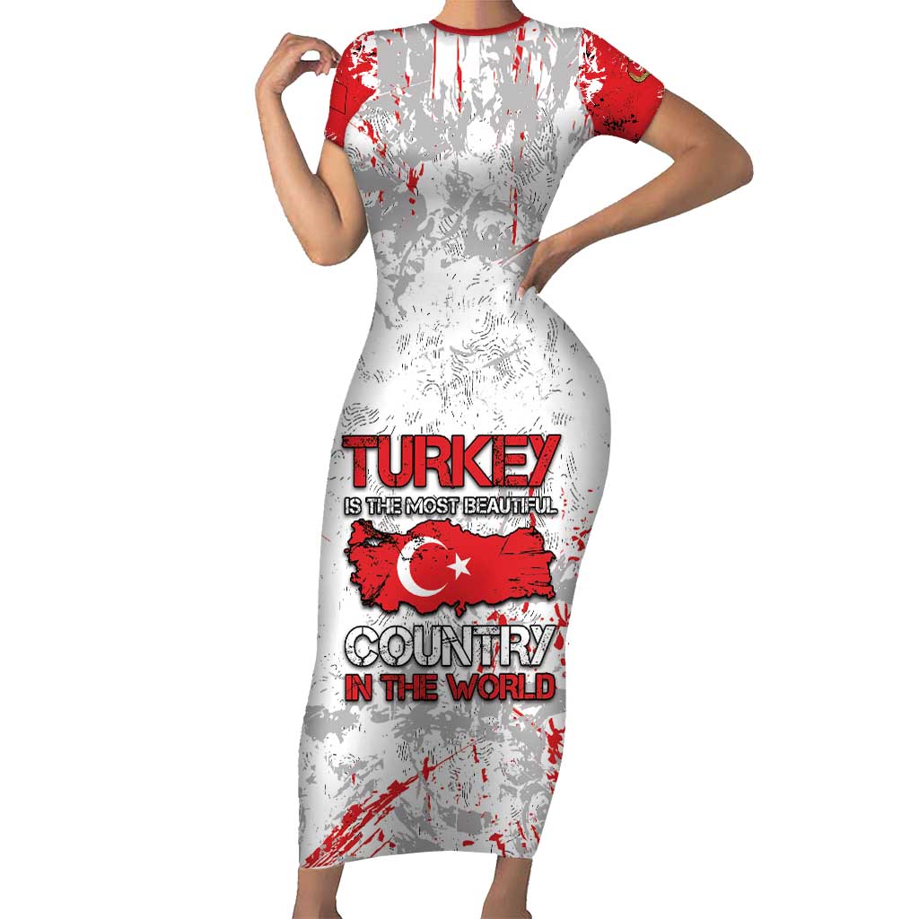 Turkey Short Sleeve Bodycon Dress Half Turkish Is Better Than None - Wonder Print Shop