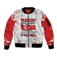 Turkey Sleeve Zip Bomber Jacket Half Turkish Is Better Than None - Wonder Print Shop