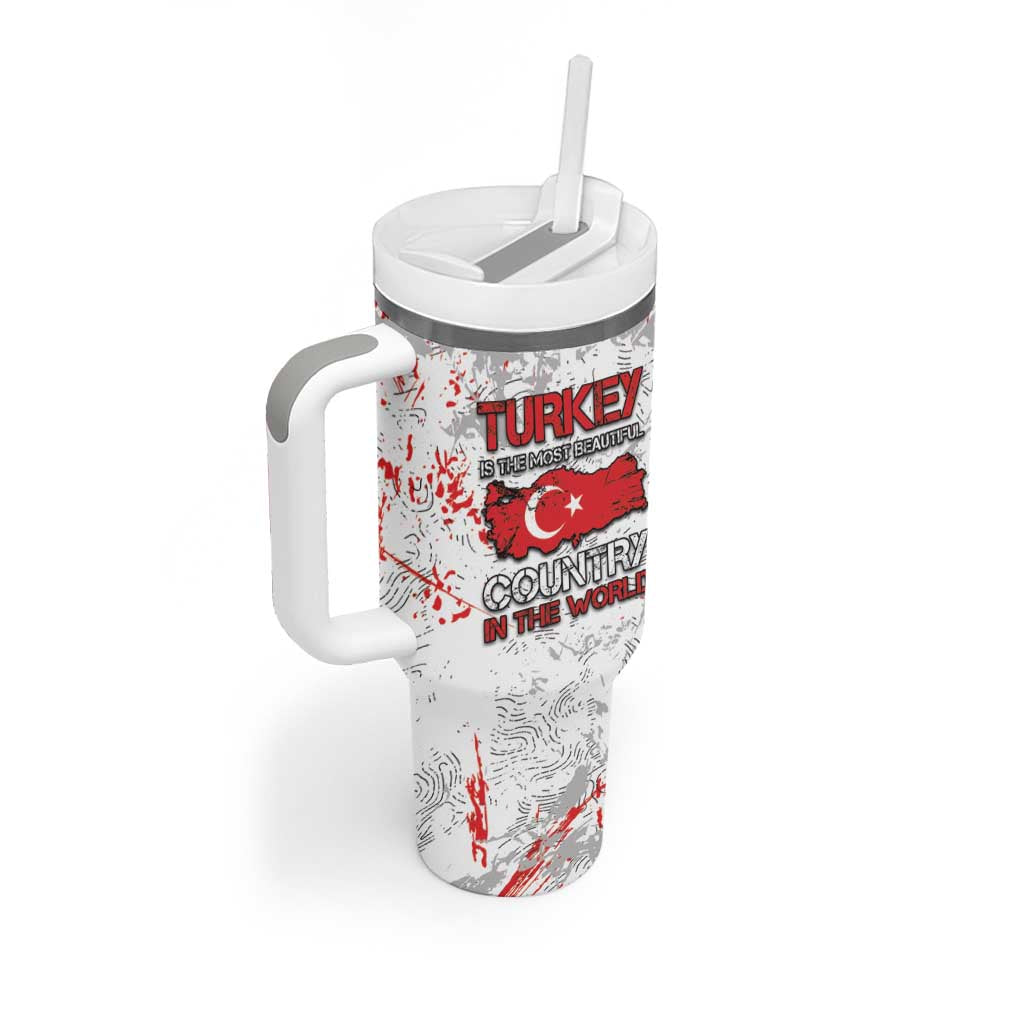 Turkey Tumbler With Handle Half Turkish Is Better Than None - Wonder Print Shop